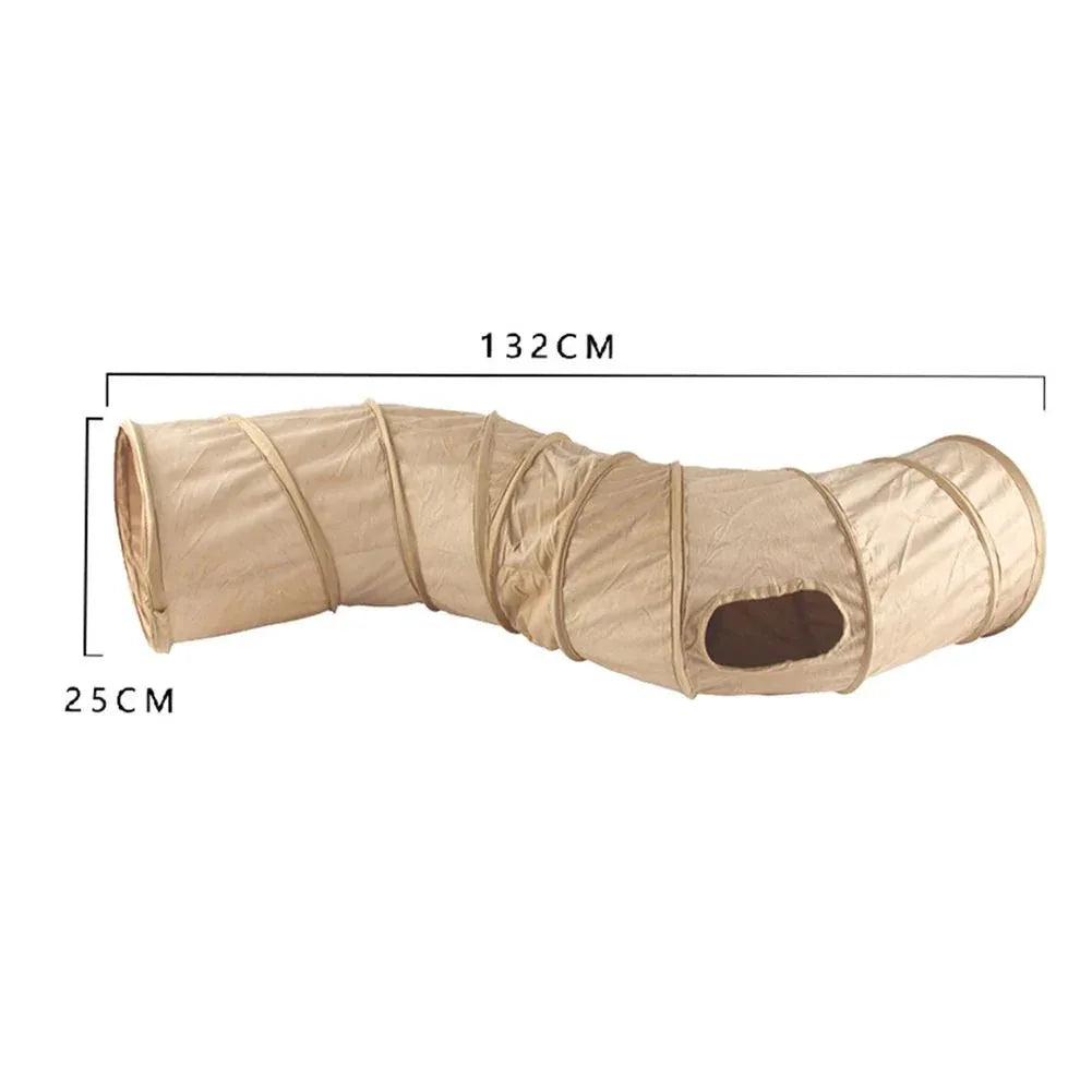 Collapsible S-Shape Peekaboo Interactive Cat Tunnel Toy
