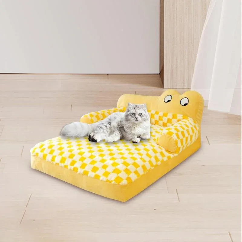 Comfortable Plush Sofa Bed For Cats & Dogs