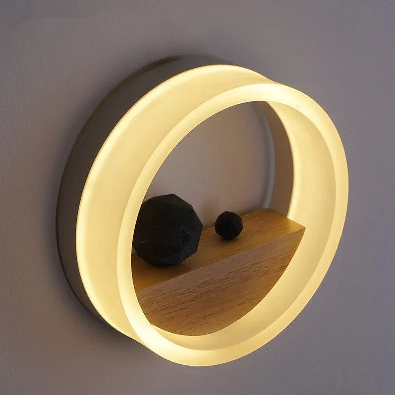 Creative Round LED Wall Bedside Lamp