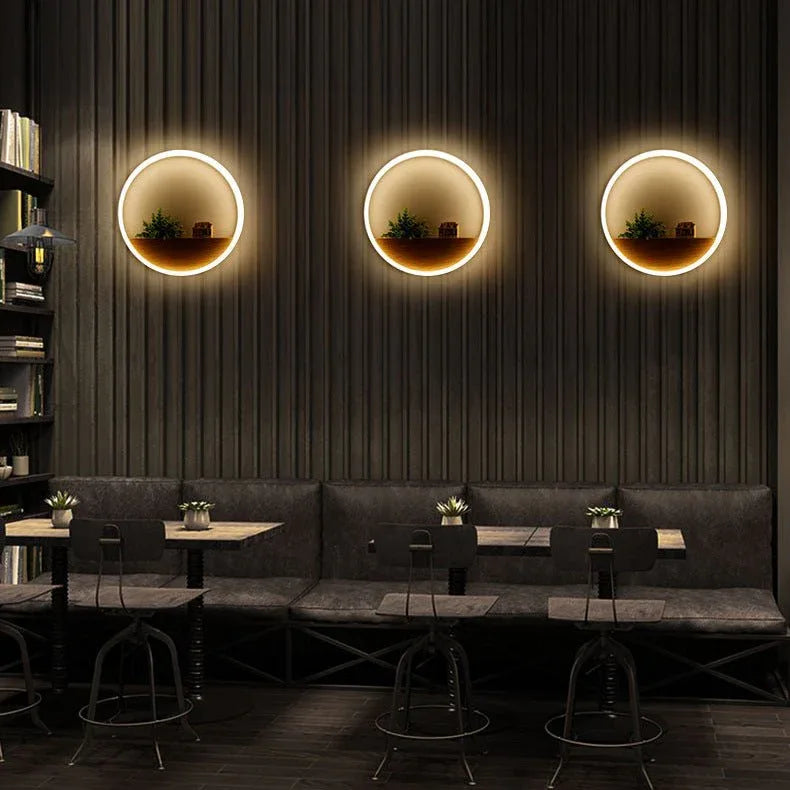 Creative Round LED Wall Bedside Lamp