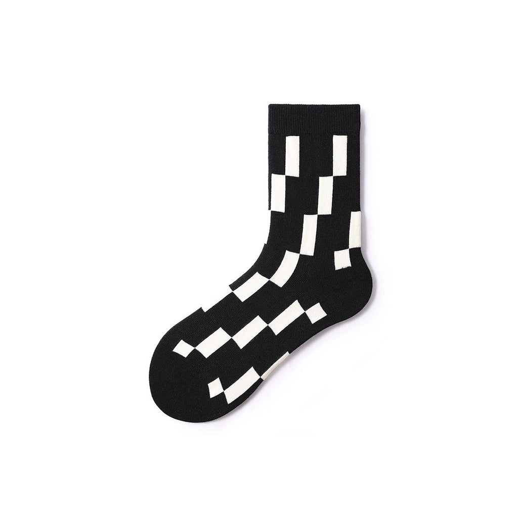 Creative Stripes All-season Men 5pcs Crew Socks Set-1