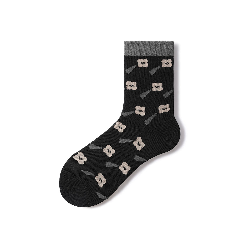 Cute Me All-season Women 5pcs Crew Socks Set-4