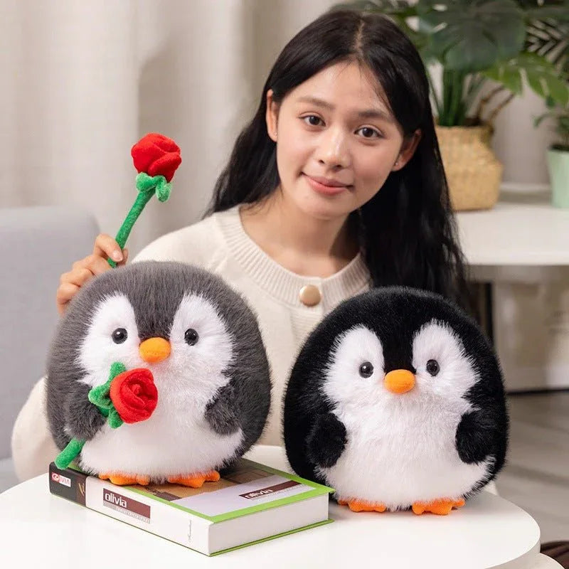 Cute Rose Penguin Doll Plush Toys