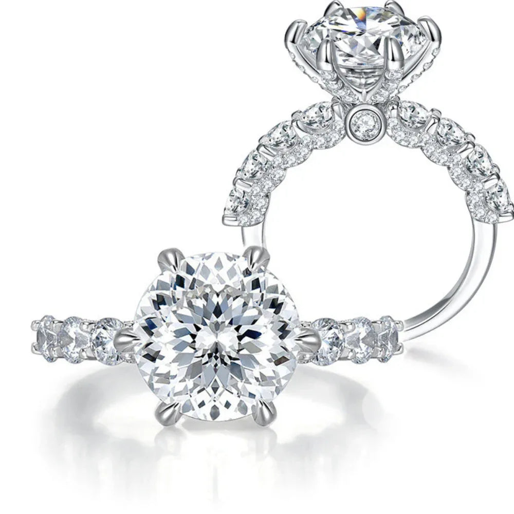 Women's 5 Karat Cut Full Moissanite Luxury Ring