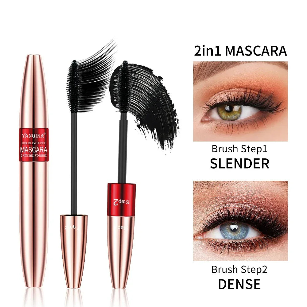 Face Makeup Double-Headed Mascara Non Smudge