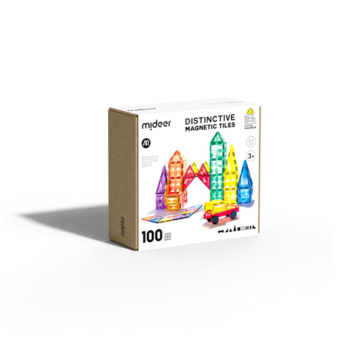 Distinctive Pack 100pcs Rainbow Magnetic Tiles-0
