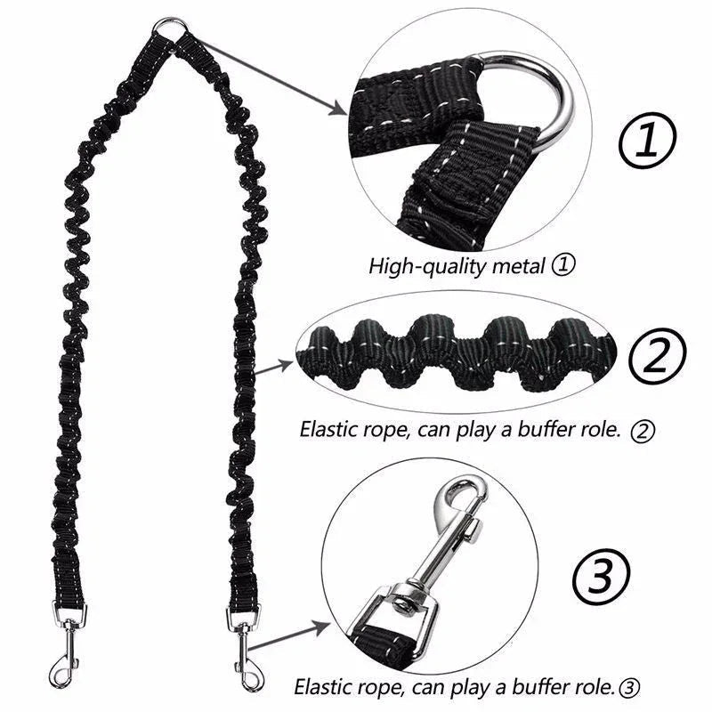 Double Nylon Pet Dog Leash