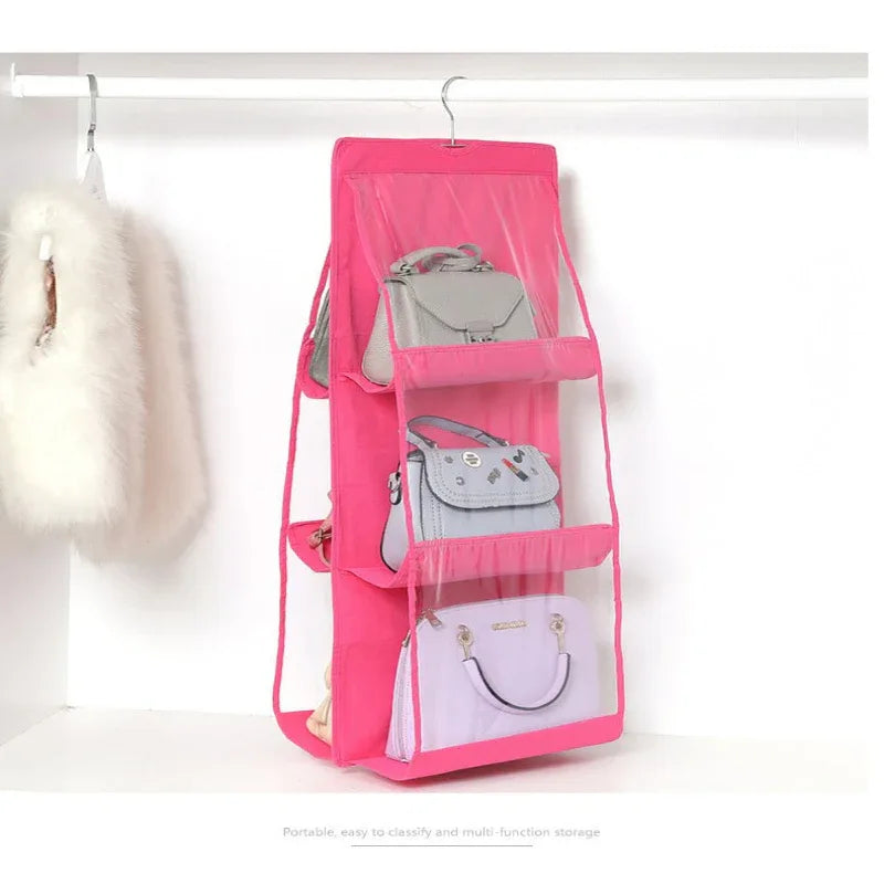 Double-Sided Six-Layer Visible Transparent Hanging Clothing Storage Bags
