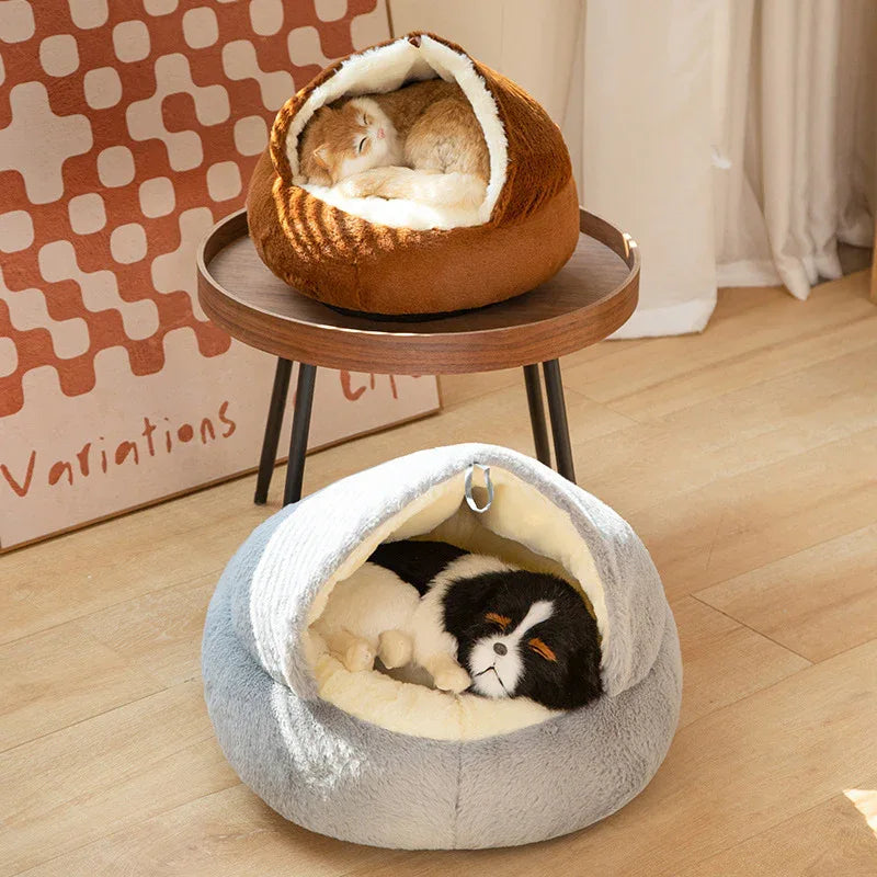 Universal Pet Kennel Bed For All Four Seasons, Sleeping Cat Nest, Semi-Closed Dog House