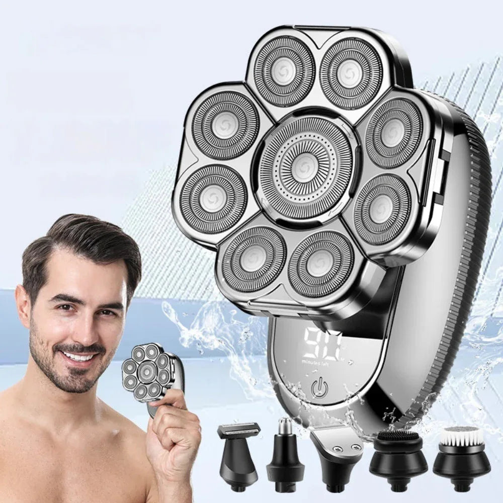 Men's Digital Display Multifunctional Electric Shaver