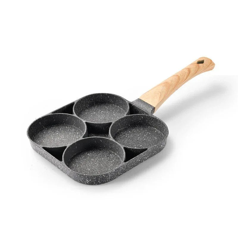 Four-Hole Egg Frying Pan Medical Stone Non-Stick Pan Home Breakfast Mini Frying Pan