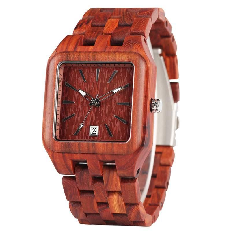 Ebony Wood Unisex Quartz Watch