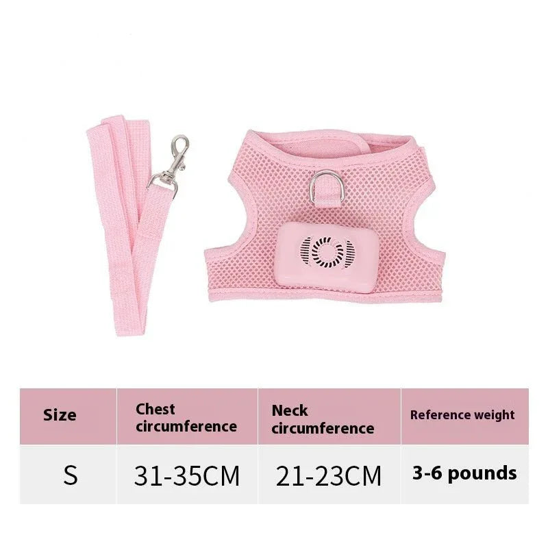 Electric Cooling Air Conditioner Pet Dog Harness With 120cm Rope Leash Pet Supplies