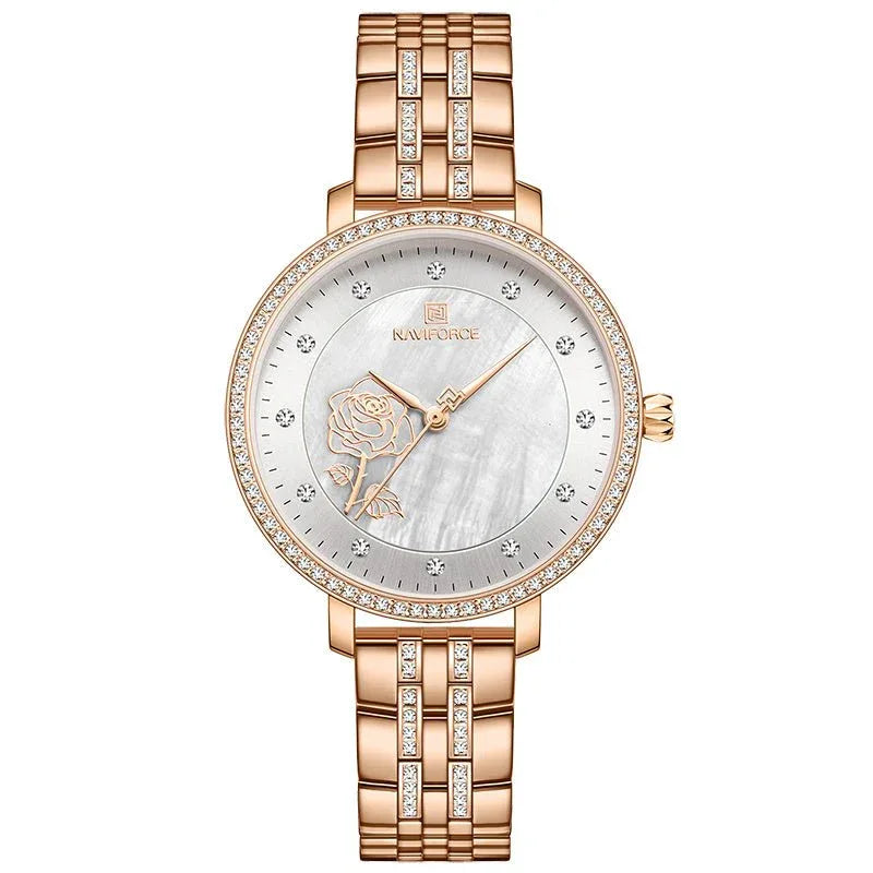 Elegant Ladies Simple Business Stainless Steel Watch For Women