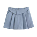 European And American College Style High Waist Pleated Skirt
