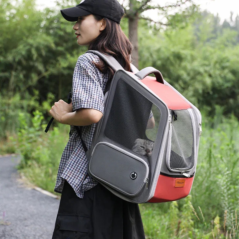 Expandable Breathable Comfortable Dog Cat Pet Backpack