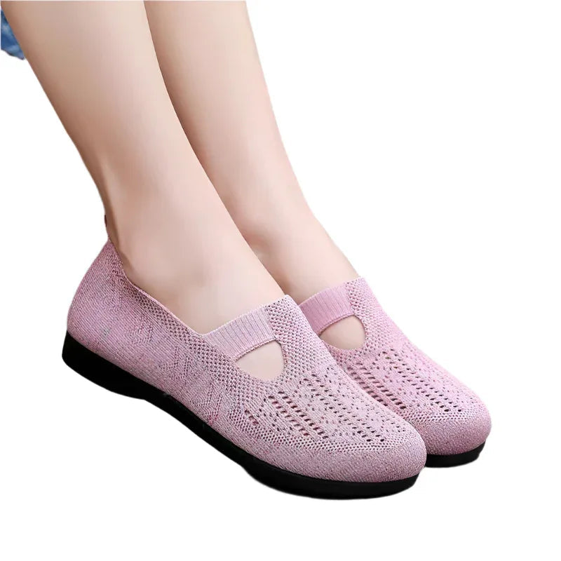 Women Flat Breathable Mesh Shoes Summer Light Loafers