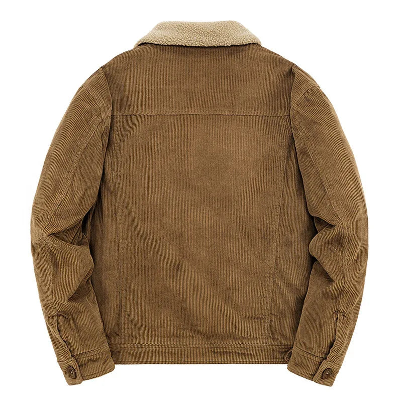 Men's Short Jacket, Fleece-Lined, Insulated Cotton-Padded Coat
