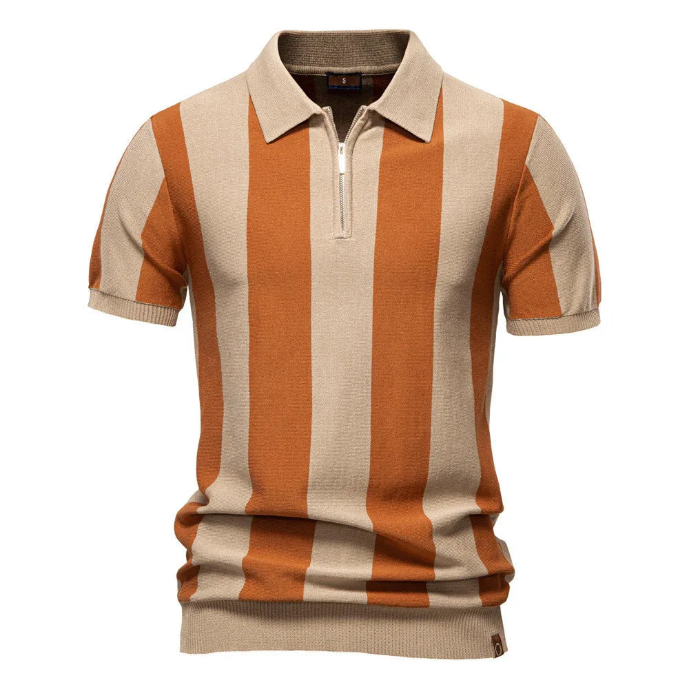 Lapel Short-Sleeved Polo Shirt For Men