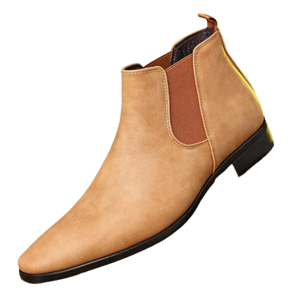 British Style Leather Boots Men's Shoes