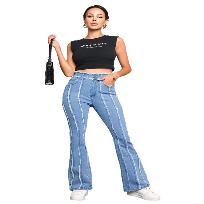 Flared Women's Slim Fit Pants Jeans