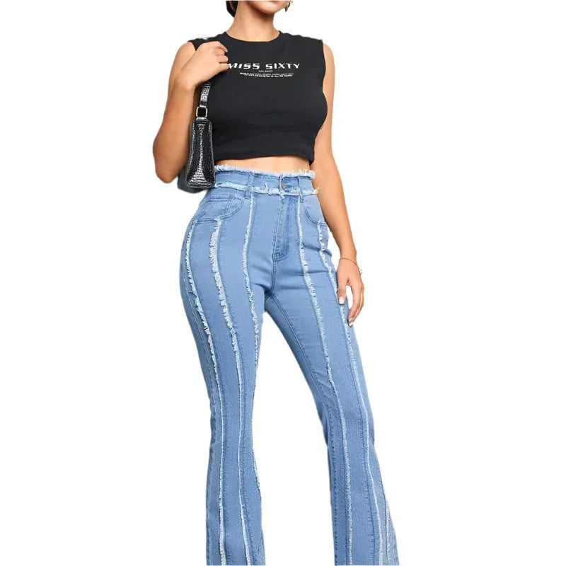 Flared Women's Slim Fit Pants Jeans