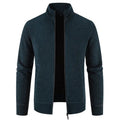 Fleece-Lined Thickened Men's Knitted Stand Collar Sweaters