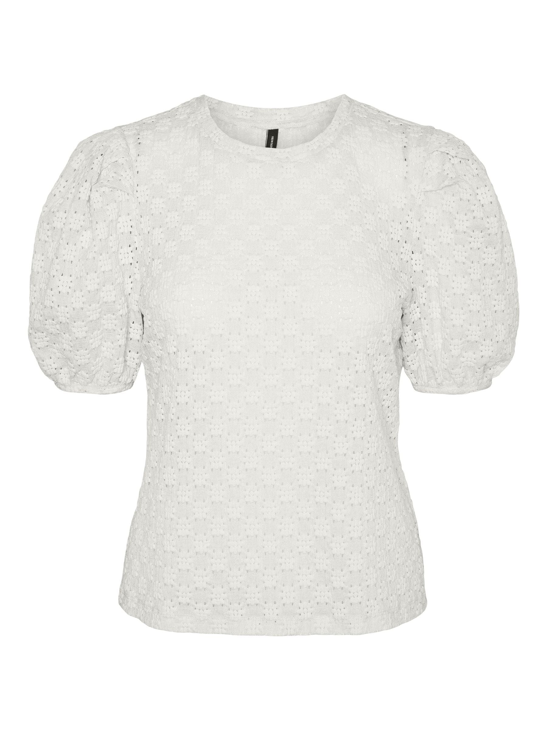 Bluse mit Blumenmuster und Puffärmeln