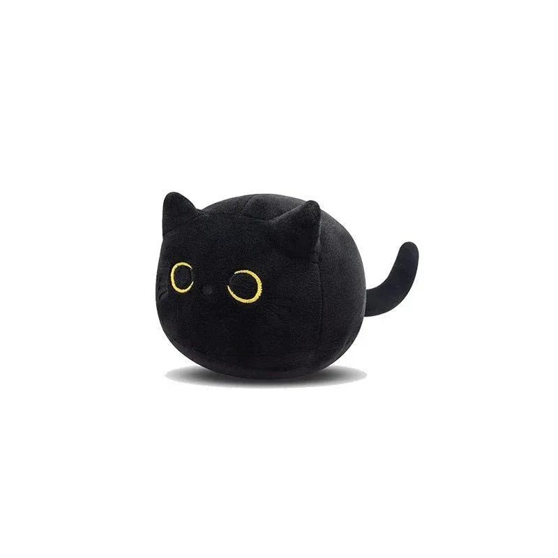 Fluffy Stuffed Animal Black Cat Plush Toy