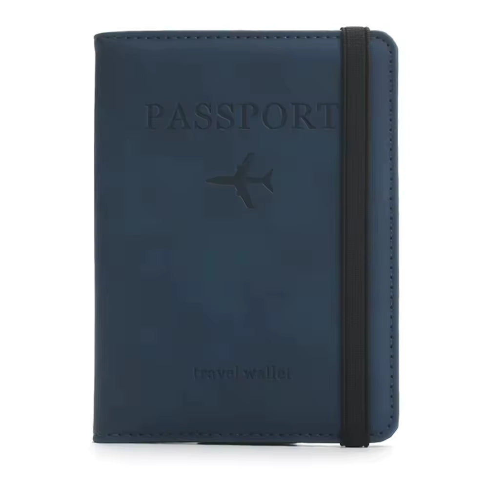 Passfodral i PU-läder, RFID-skydd, flera kortfack