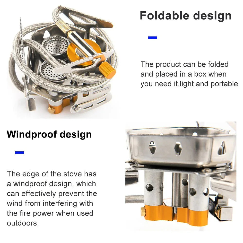 Foldable Portable Split Windproof Picnic Outdoor Camping Gas Stove