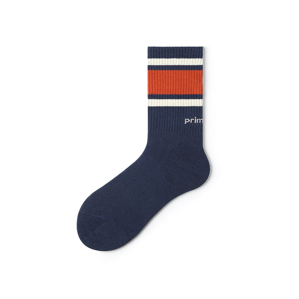 Fun Stripes All-season Women Fitness 5pcs Crew Socks Set-1