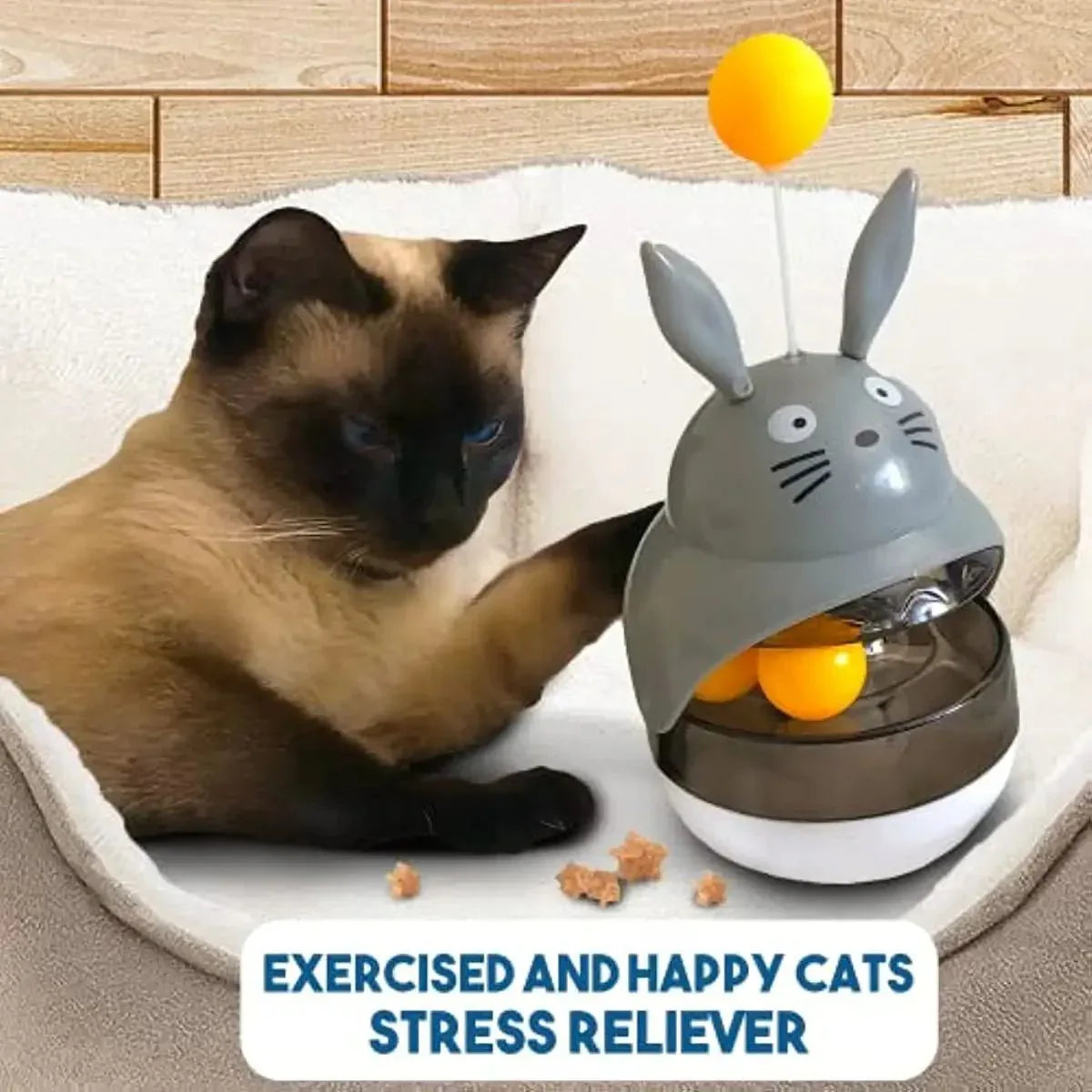 Interactive Cat Feeder Treat Cat Food Dispensing Toys