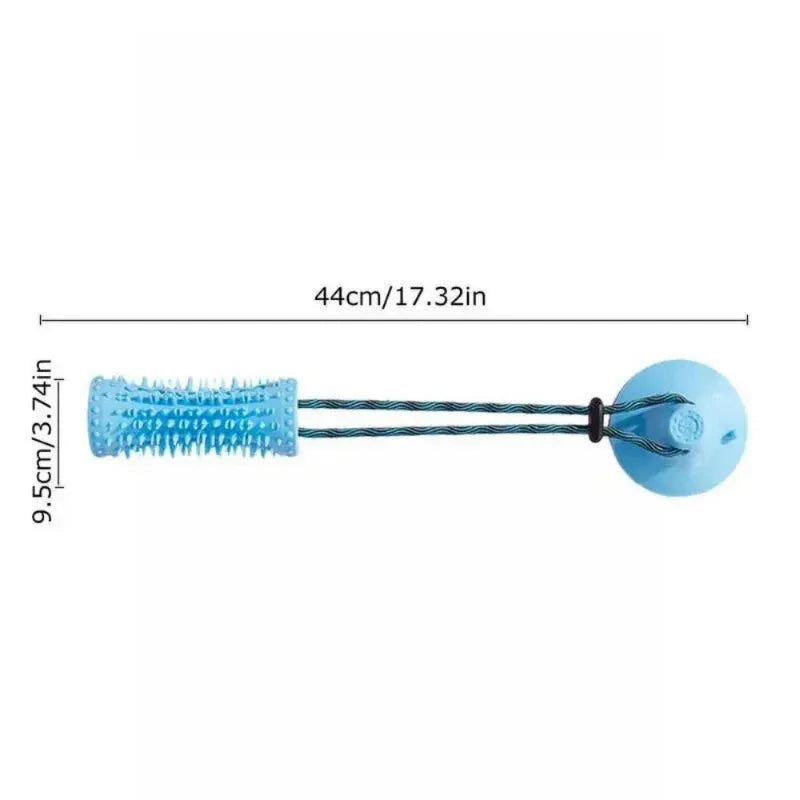 Interactive Dog Chew Ball Toys For Aggressive Chewers With Suction Cup