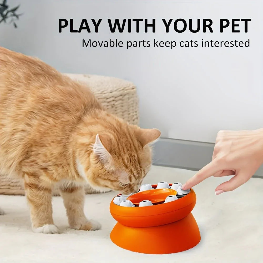 Interactive Puzzle For Cats Slow Food Dispensing Toy For Pets