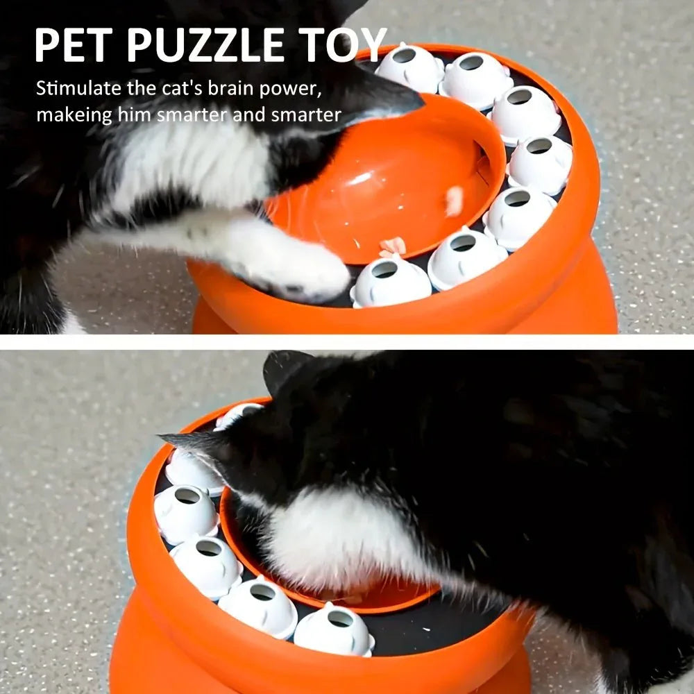 Interactive Puzzle For Cats Slow Food Dispensing Toy For Pets