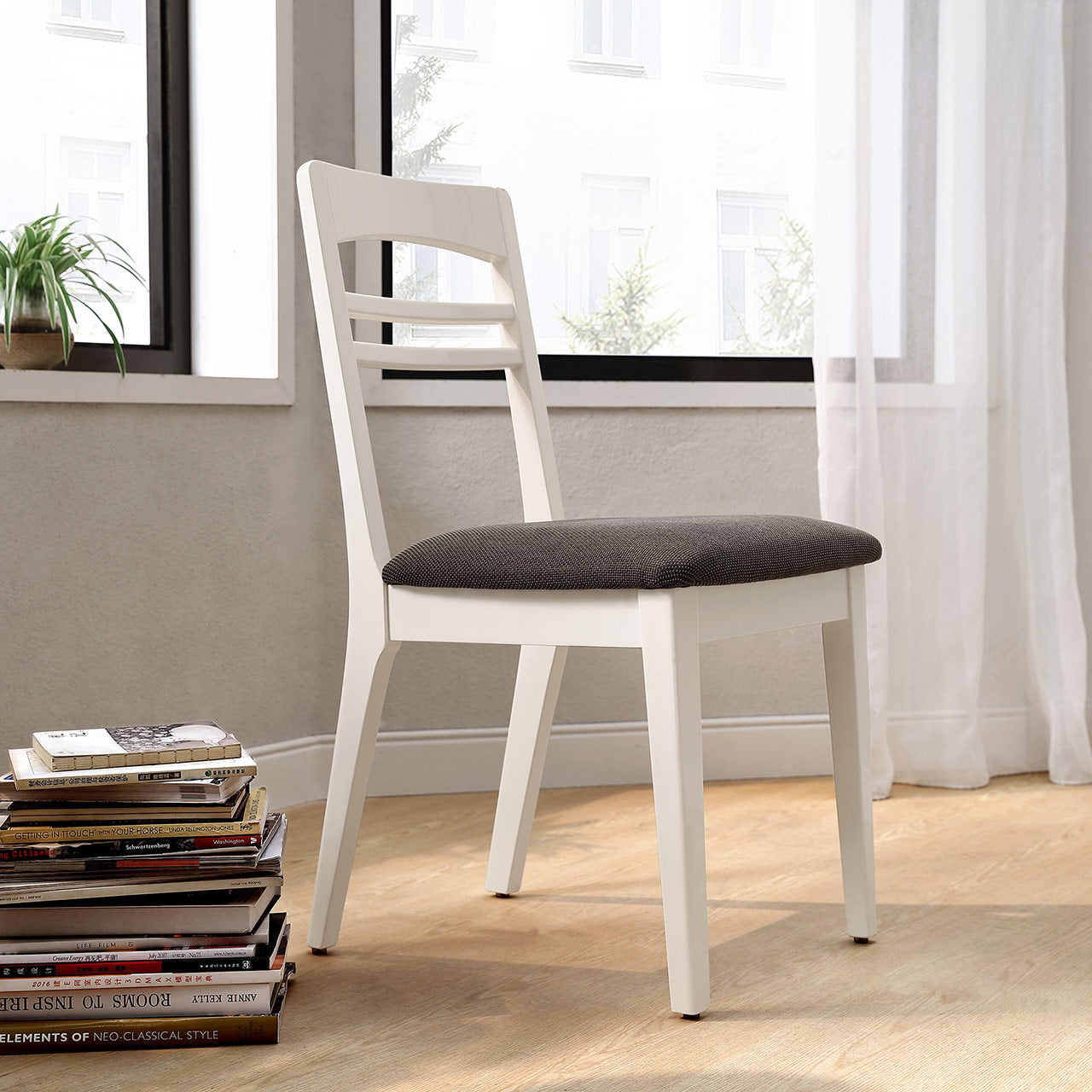Julies Kids White Bookcase Study Table and Chair Set