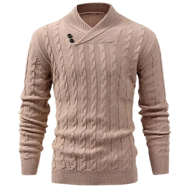 Lapel Classic Twisted Pullover Sweaters For Men