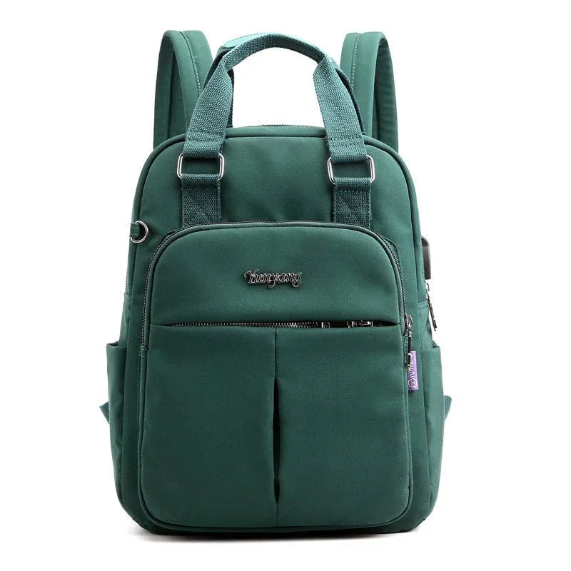 Large Capacity Multiple Pockets Women's Backpack With In-Built USB Charging Port