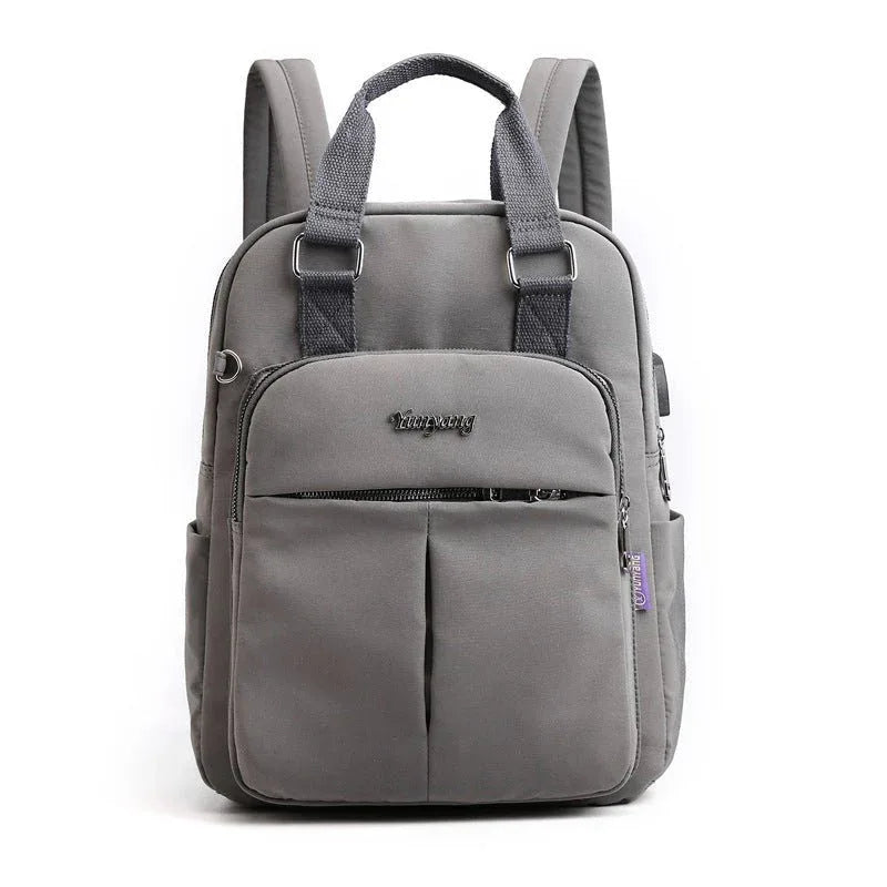 Large Capacity Multiple Pockets Women's Backpack With In-Built USB Charging Port