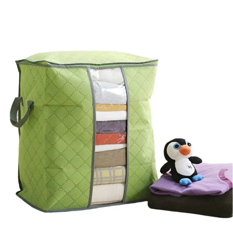 Large Capacity Transparent Clothing Storage Bags With Handles