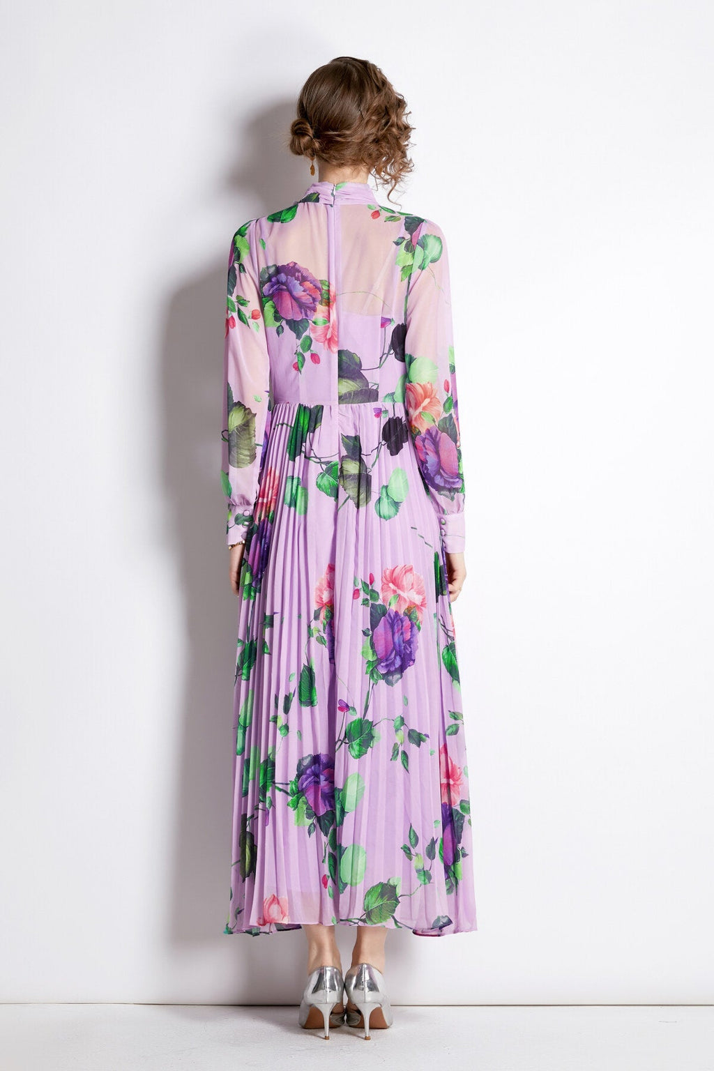 Lavender Fields Pleated Maxi Dress
