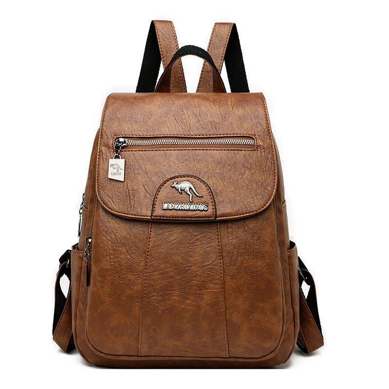 Leather Travel Backpack For Women