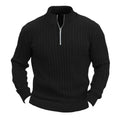 Leisure Pullover Solid Color Stand Collar Long Sleeve Men's Sweaters