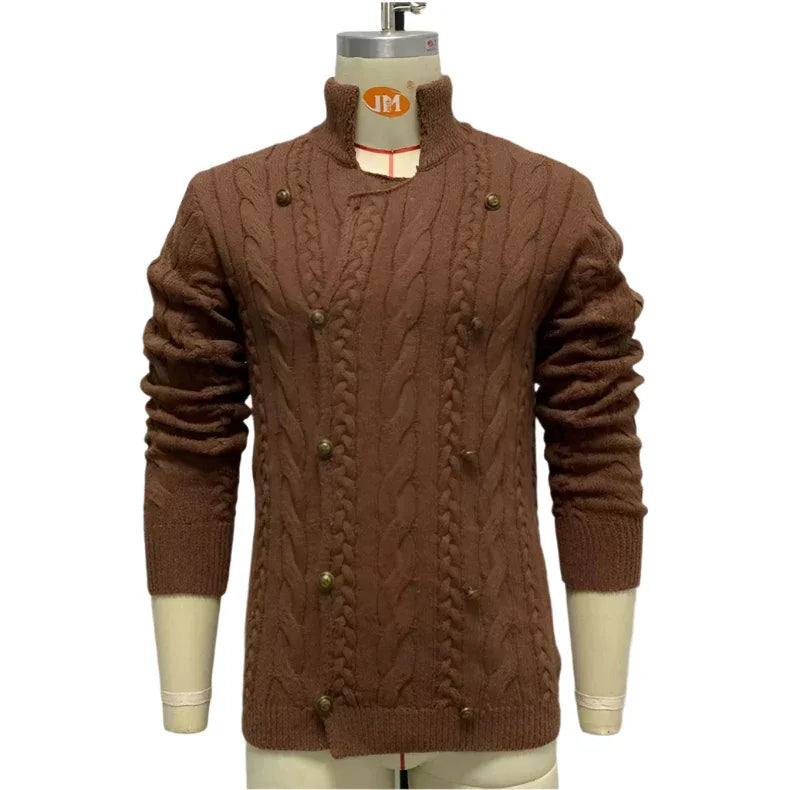 Long Sleeve Double Breasted Cardigan Sweater