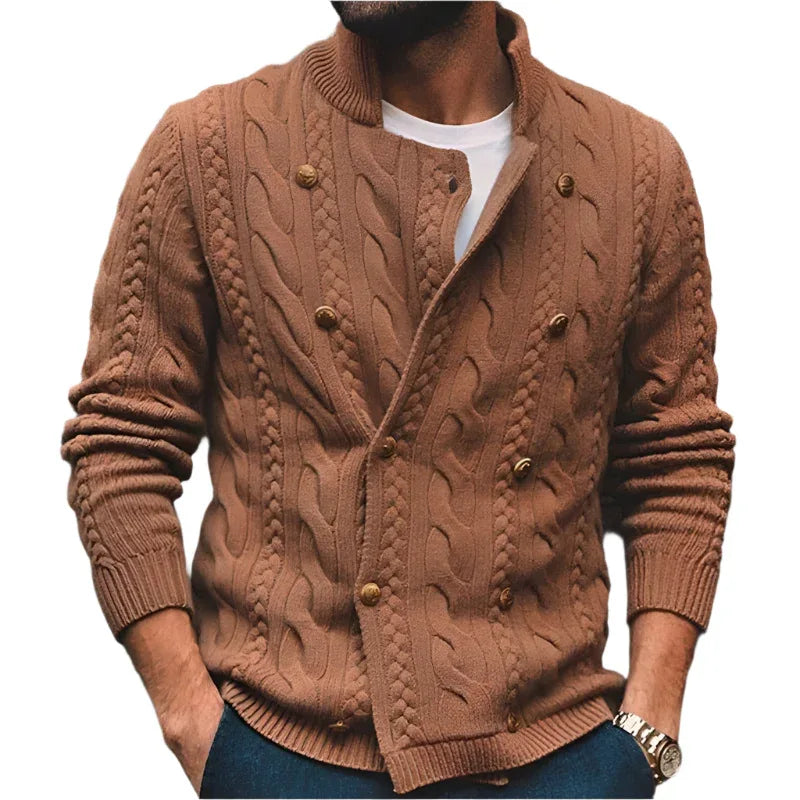 Long Sleeve Double Breasted Cardigan Sweater