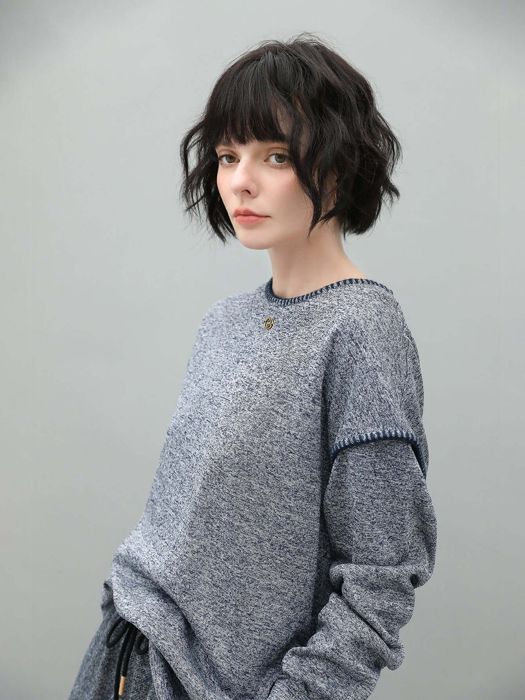 Long Sleeve Tee with Contrast Stitching