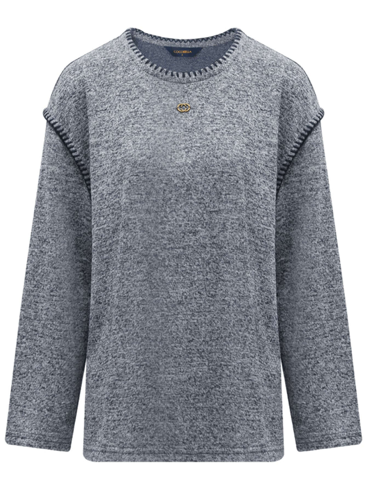 Long Sleeve Tee with Contrast Stitching