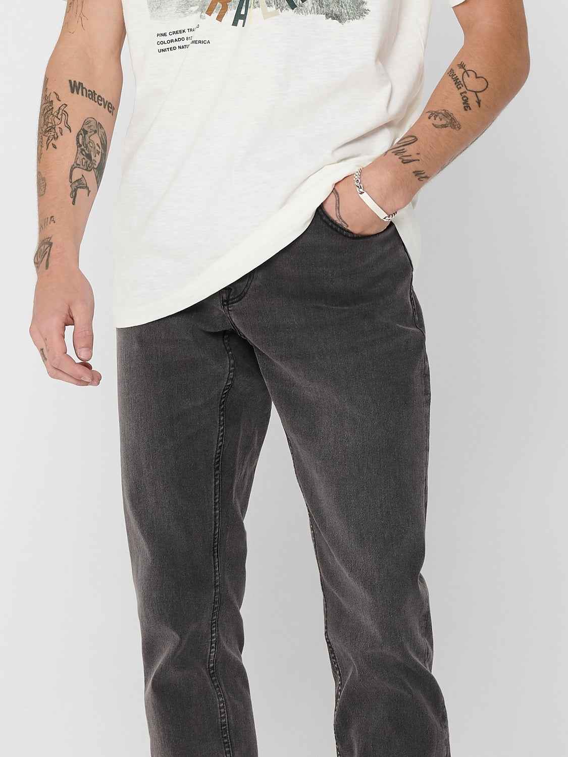LOOM JEANS DUNKELGRAU