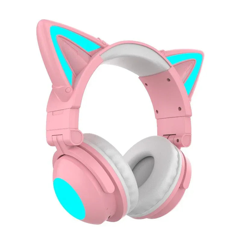 Luminous Adjustable Cat Ear Bluetooth Headset Headphones